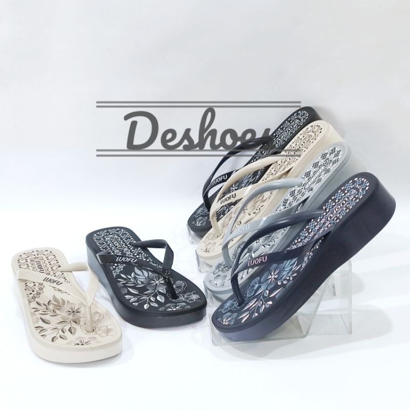 LUOFU F 2268 - BRE04 SIZE 36-40  l Sandal Wanita Jepit Karet