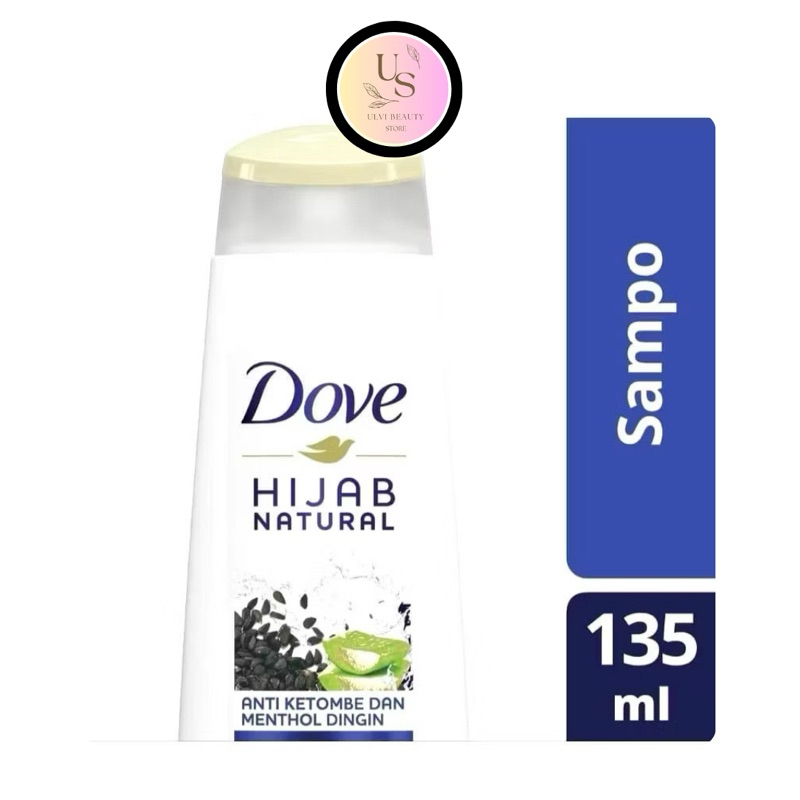 Dove Hijab Natural Anti Ketombe dan Menthol Dingin Shampoo 135ml