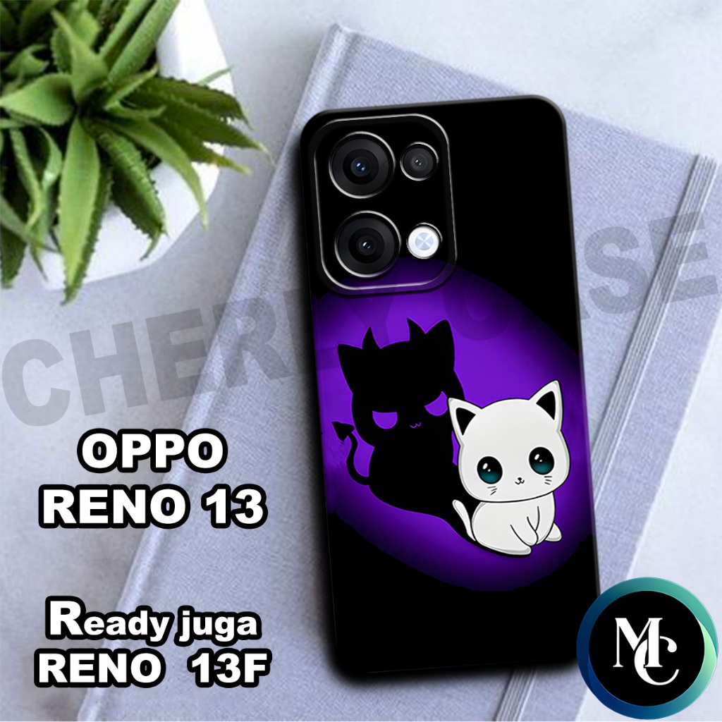 CC22/ Softcase karet lentur untuk OPPO RENO 13 DAN OPPO RENO 13F/Motif KUCING/case OPPO RENO 13/kesi