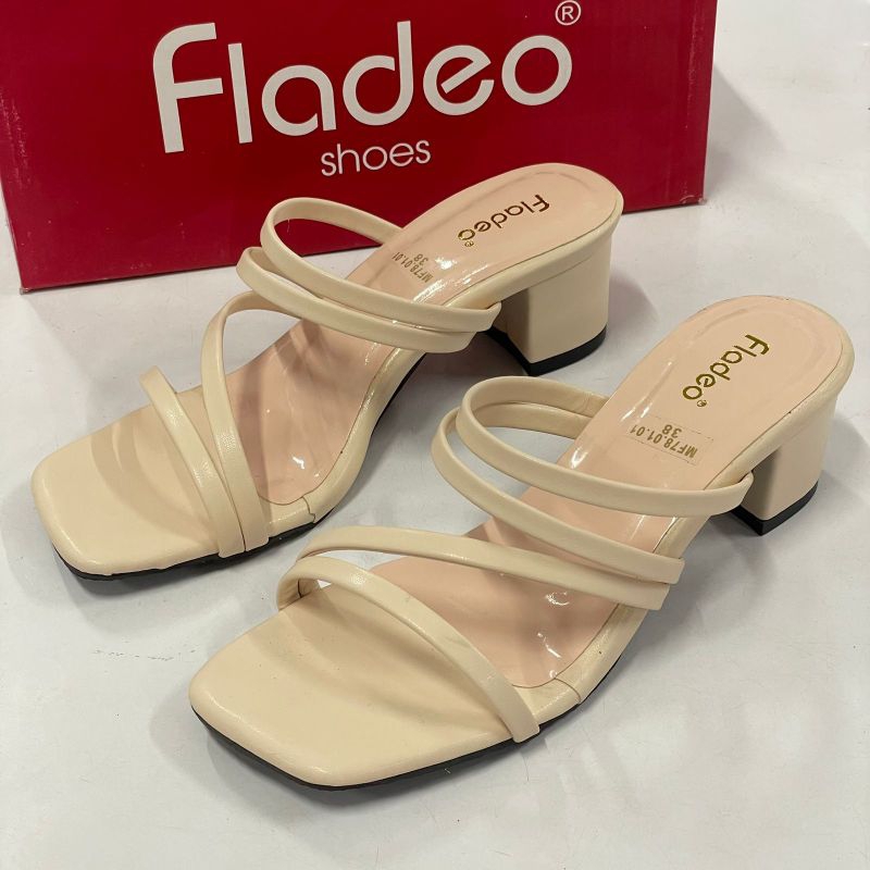 Fladeo sendal selop wanita tali heels 5 cm best seller