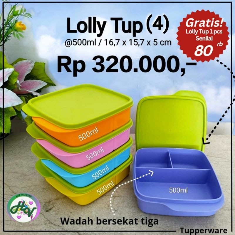 Tupperware Lolly Tup (4) + (1) @500ml