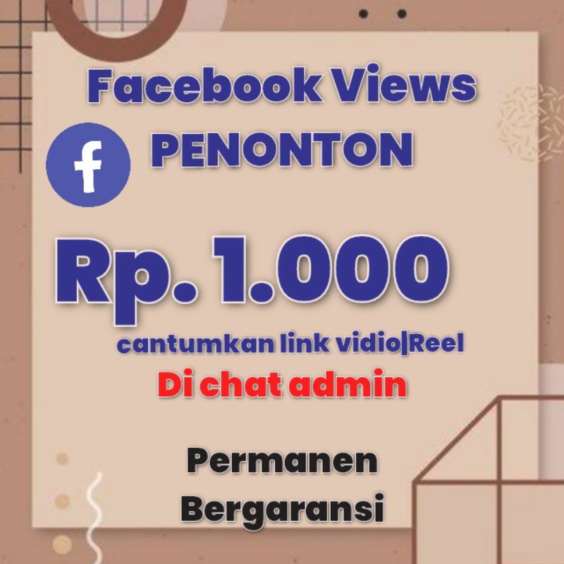 Penonton Vidio Facebook| Facebook Viewers Permanen Bergaransi