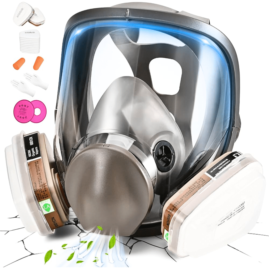 PUSAT SAFURANCE Masker Gas Respirator Full Face cat semprot debu proyek pabrik N95 No.7