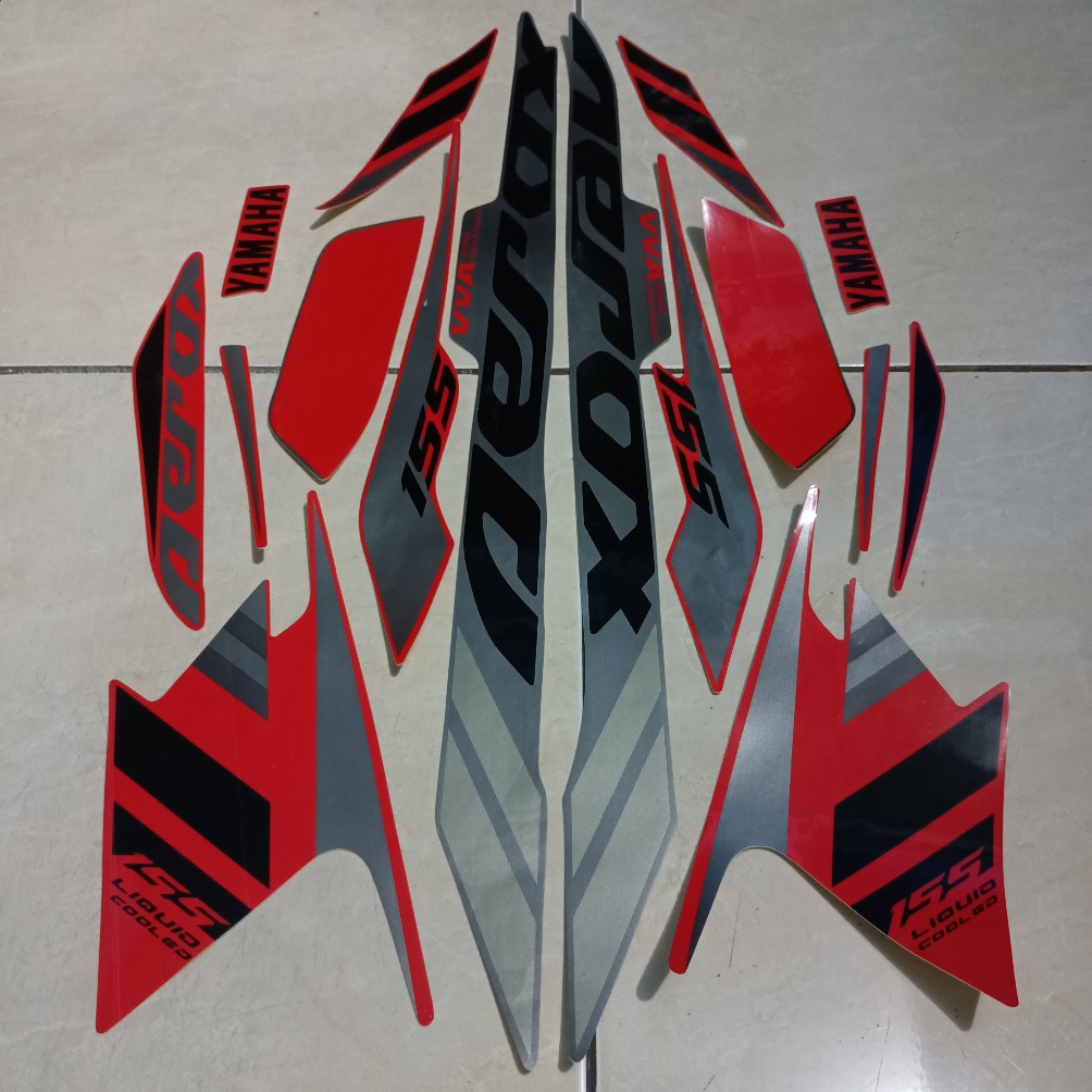 stiker striping yamaha aerox 2021 merah lis body standar berkualitas original
