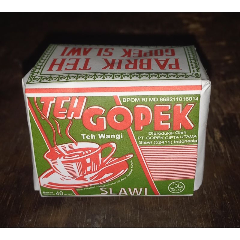 

Teh Solo - Teh GOPEK 1pcs 40gr Teh Tubruk Asli Indonesia Teh Hijau Melati Green Tea Indonesian