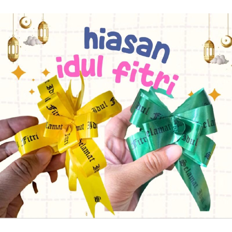 

( 1 pak - 10 pcs ) PITA TARIK IDUL FITRI LEBARAN PITA SERUT EID MUBARAK PITA HAMPERS IDUL FITRI