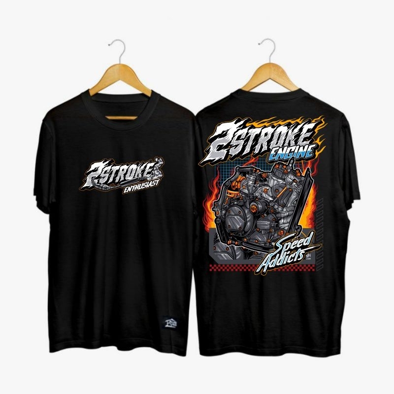 Kaos baju t-shirt 2 STROKE ENTHUSIAST / kaos motor 2 tak / kaos ninja r / kaos ninja ss / kaos rx ki