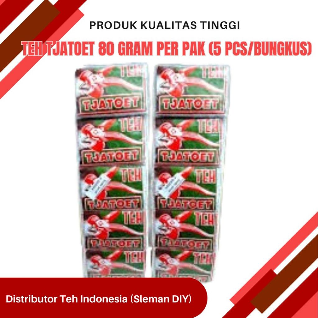 

Teh Tjatoet Hijau 80 gram Per Pak (5 Pcs/Bungkus)