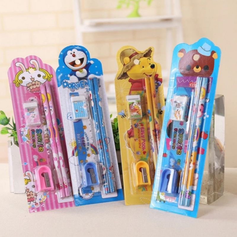

Pencil set 5in1 / alat tulis set anak