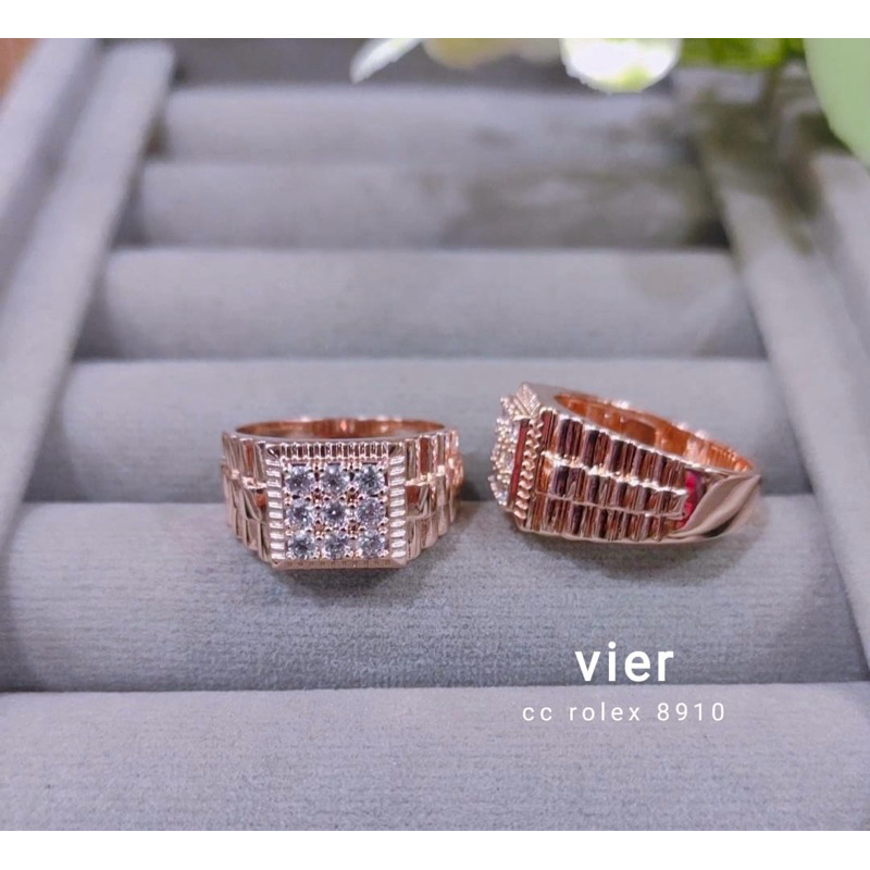 Cincin Rolex tura replika berlian asli