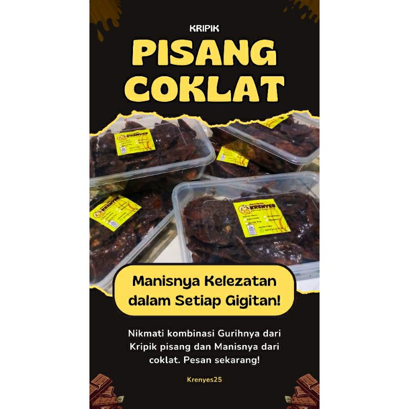 

Camilan Kripik Pisang Dengan Berbagai Varian Rasa Berat 70g
