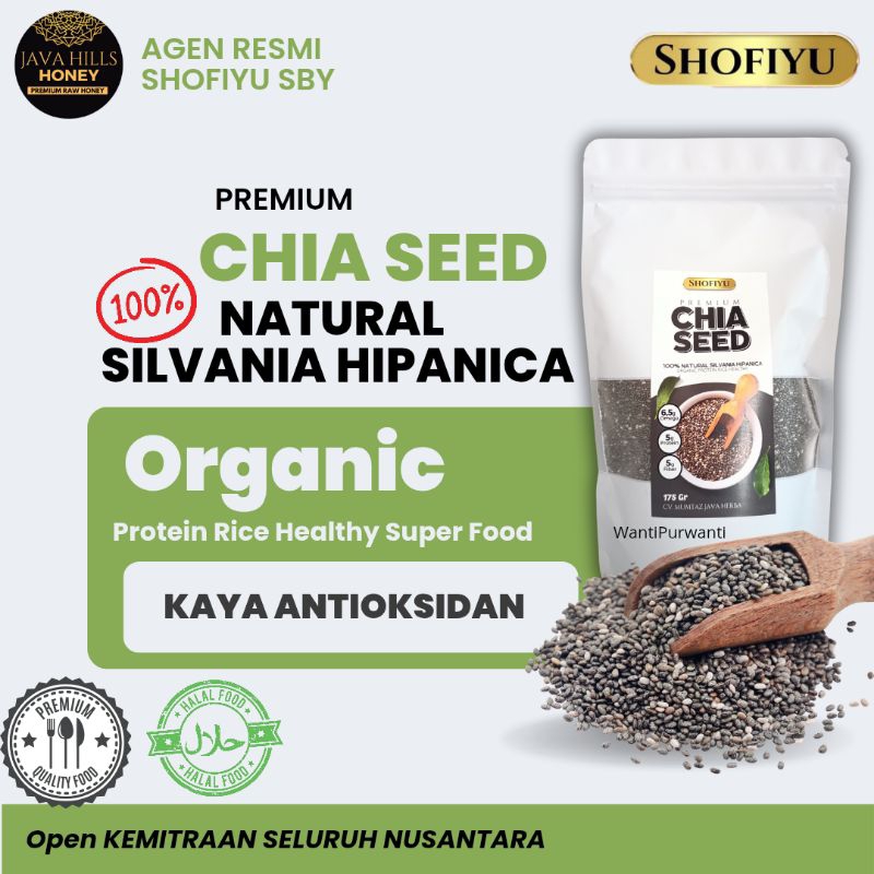 

Shofiyu Chia Seed Premium Organic Silvania Hipanica Protein Rice Healthy Super Food Kaya Antioksidan 175gram bisa cod