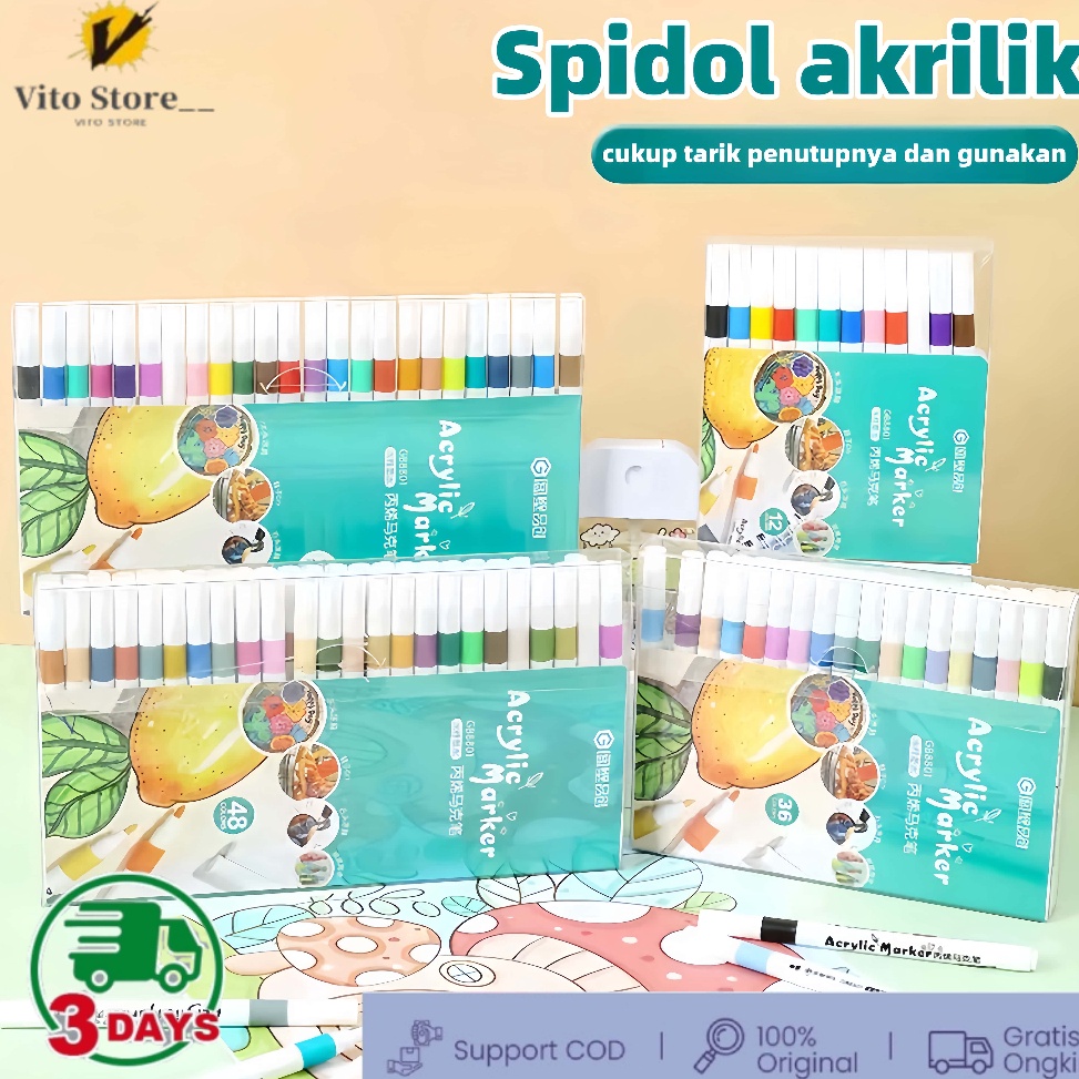 

Obral Murah CODPen Akrilik Marker Warna Cepat Kering Tahan Air Spidol Acrylic Painter Menggambar Kreativitas Seni Edukasi Anak