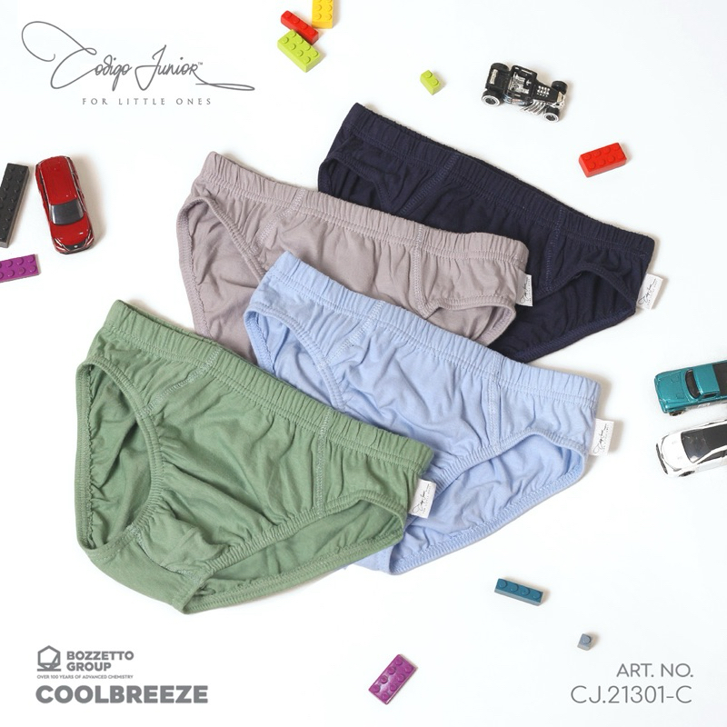 (3pcs) (DISC 10%) CD anak cowok celana dalam anak laki Codigo Junior CJ.21301-C