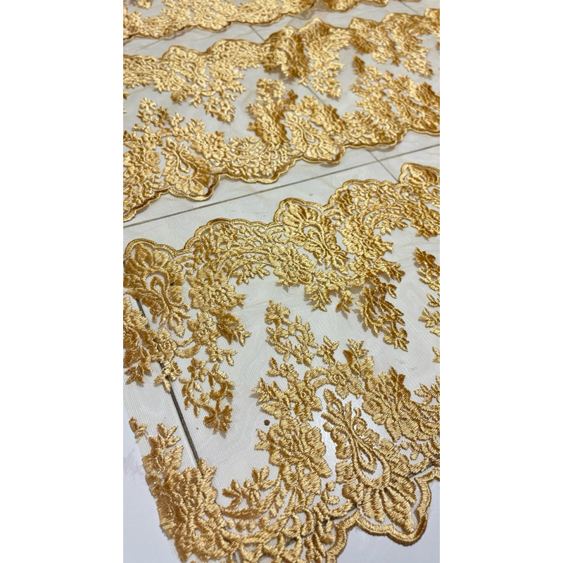 Aneka Renda Premium / tulle bordir / renda bordir / renda emas / brukat