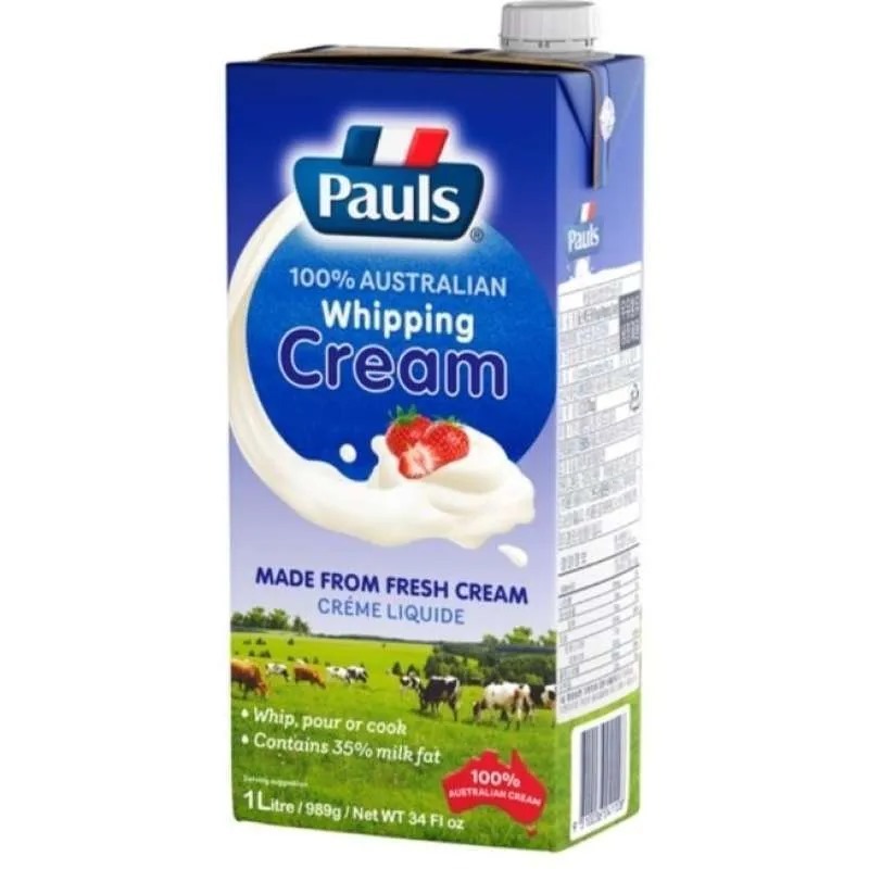 

PAULS WHIPPING CREAM 1LTR, CREAM CAIR BISA CAMPURAN MINUMAN, MAKANAN