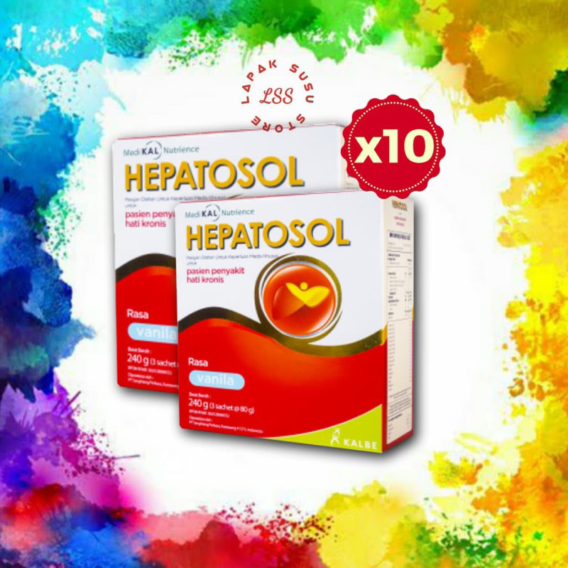 

10 Box - Hepatosol Vanila / Coklat - Nutrisi Kesehatan Hati