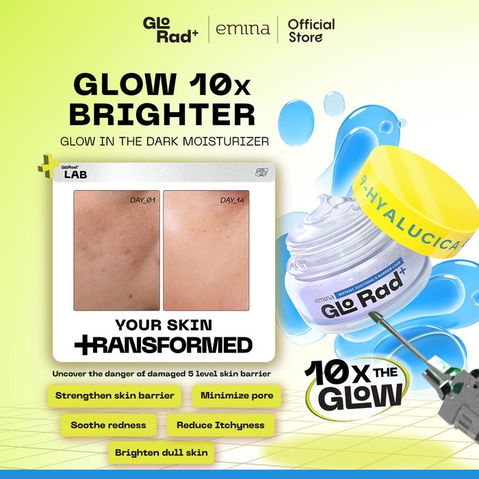 Emina GloRad+ Hyalucica Moisturizer Gel 50ml - Pelembab Wajah