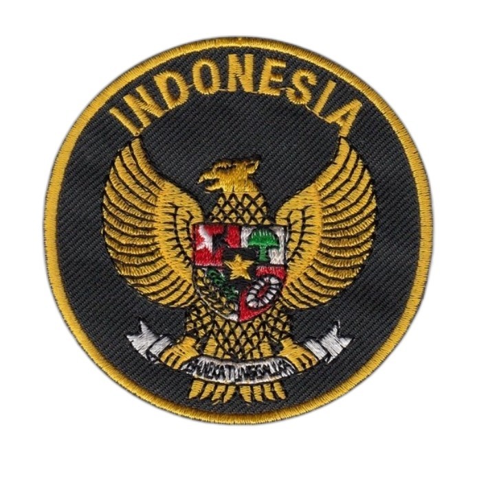 Badge bet logo bordir lambang garuda logo garuda bordir