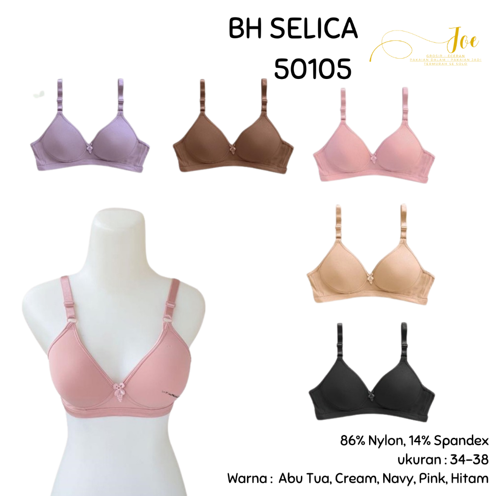 BH SELICA 50105 Tanpa Kawat Busa Tipis / Pakaian Dalam Wanita