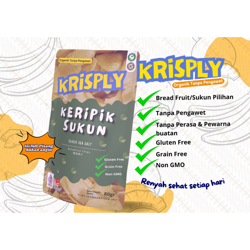 

Krisply Keripik Sukun Classic Sea Salt Renyah