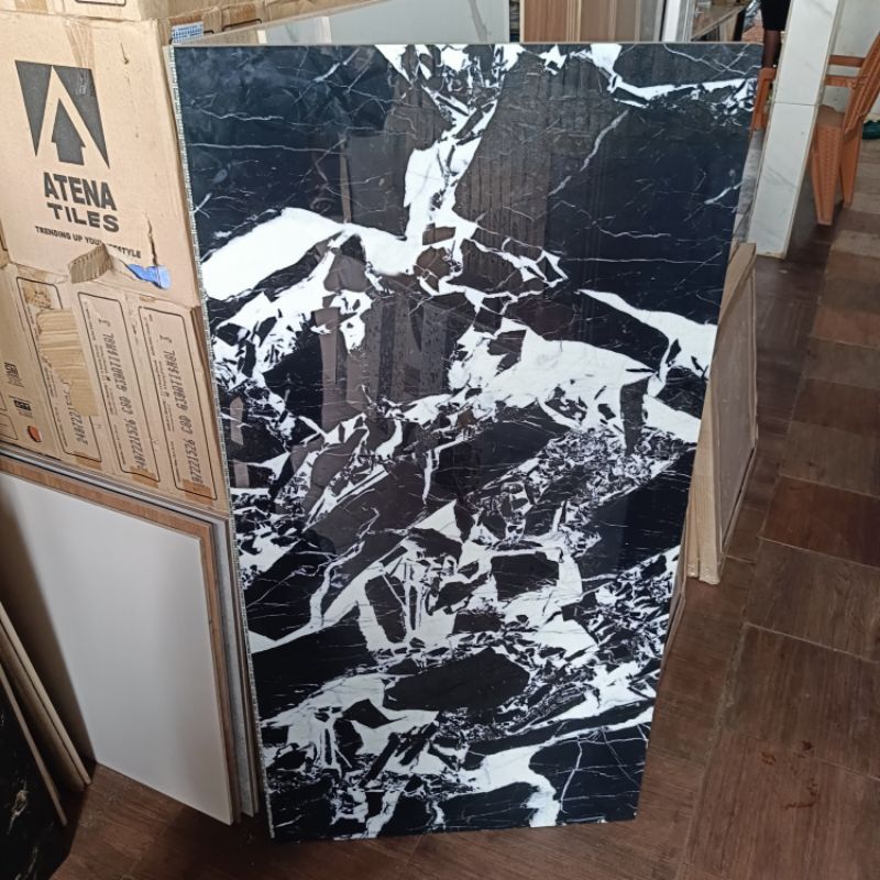 Granit lantai 60x120 infinity hitam motip marmer ferrara blck