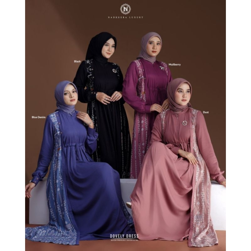 YOEZANA Dan DOVELY DRESS ORIGINAL by Nadheera luxury ✔️ COD ✔️ gamis terbaru 2023✔️ BUSUI FRIENDLY