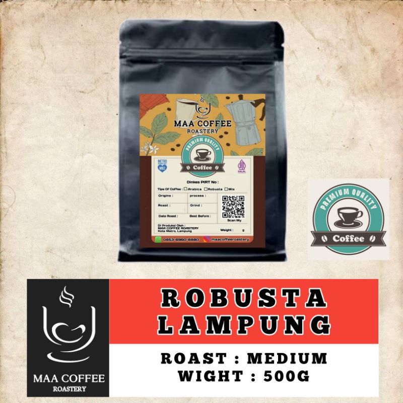 

kopi bubuk robusta lampung premium 500g