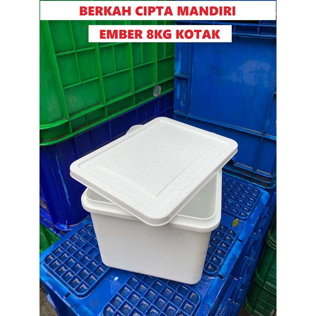 ember 8kg ember pot tanaman ember 8kg ember es krim kotak 8kg putih