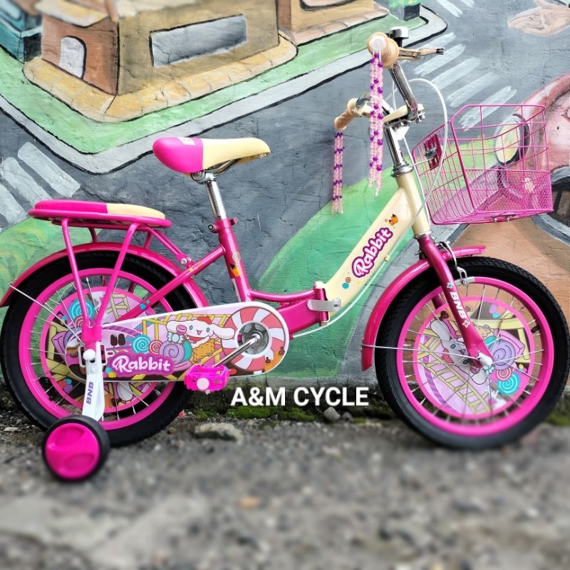 Sepeda anak perempuan CTB BNB Rabbit 16/18 inchi sepeda mini sepeda keranjang sepeda murah kwalitas 
