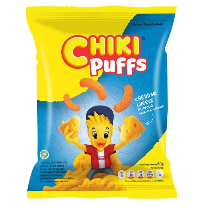 

CHIKI Puffs Makanan Ringan Cheddar Cheese 60 gram