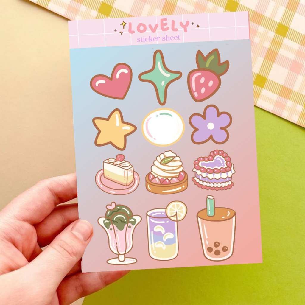 

Sticker Waterproof Jurnal Aestetic | Sticker Aesthetic | Kiss cut | Lovely