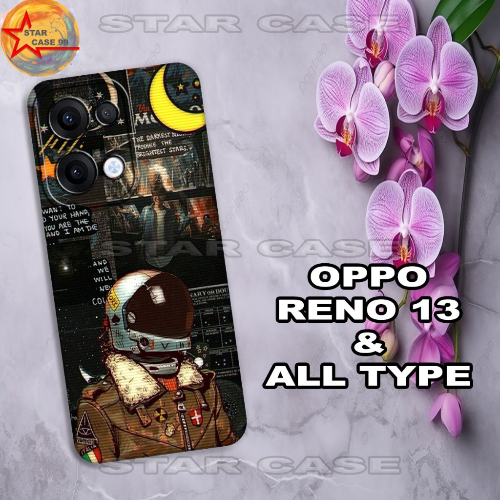 S18-Softcase procamera untuk OPPO RENO 13 Terbaru -OPPO RENO 13- bahan karet lentur-Motif nasa  all 
