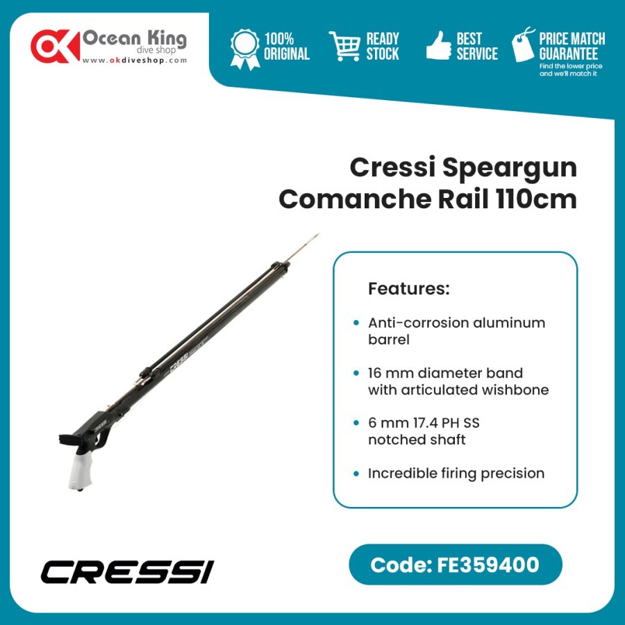 Cressi Spearfishing Comanche Rail 110 cm Speargun – FA359400