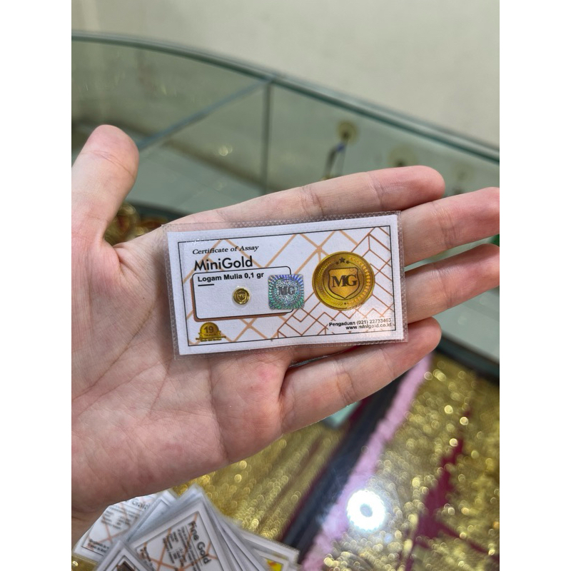 JUAL LOGAM MULIA MINIGOLD 0.1GRAM MINIGOLD MURAH MINIGOLD BEKASI ANGPAO EMAS ANGPAO IMLEK EMAS 0.1GR