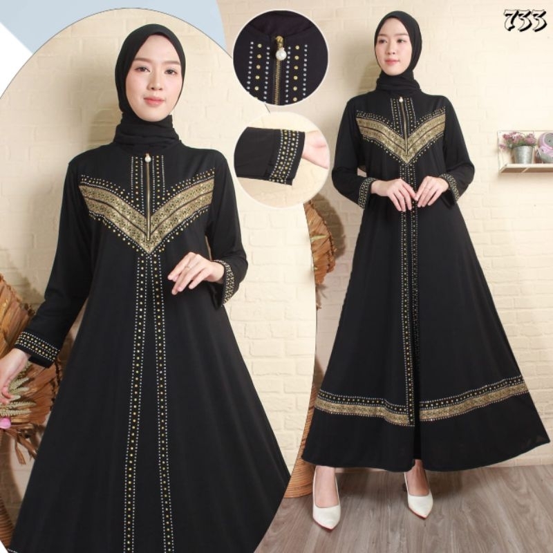 GAMIS/ABAYA WANITA WARNA HITAM muslim Dewasa Remaja