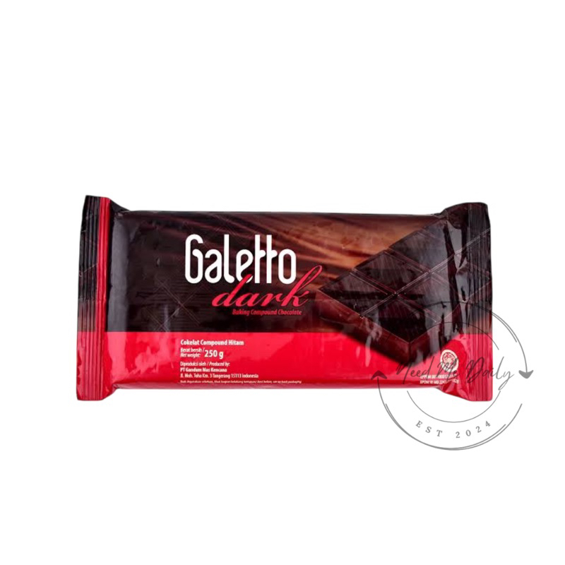 

Galetto Baking Compound Coklat | Coklat Batang | Dark Compound Coklat 250 gr