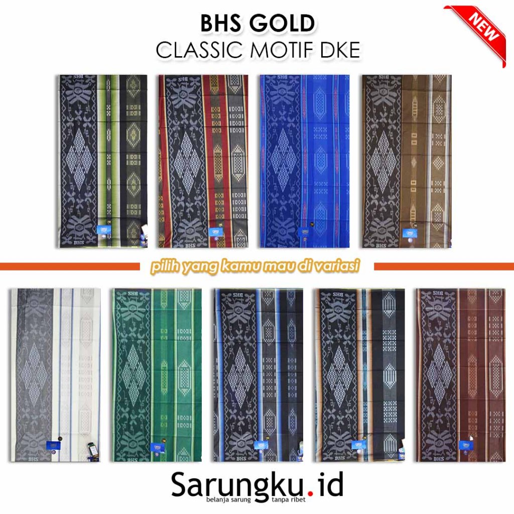 Sarung BHS Classic Gold Motif DKE