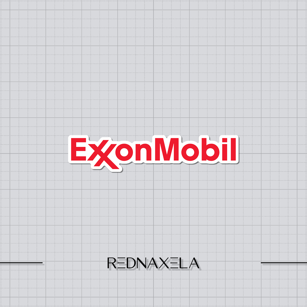 Stiker Vinyl ExxonMobil - Oil Company Stiker Outdoor Waterproof Sticker