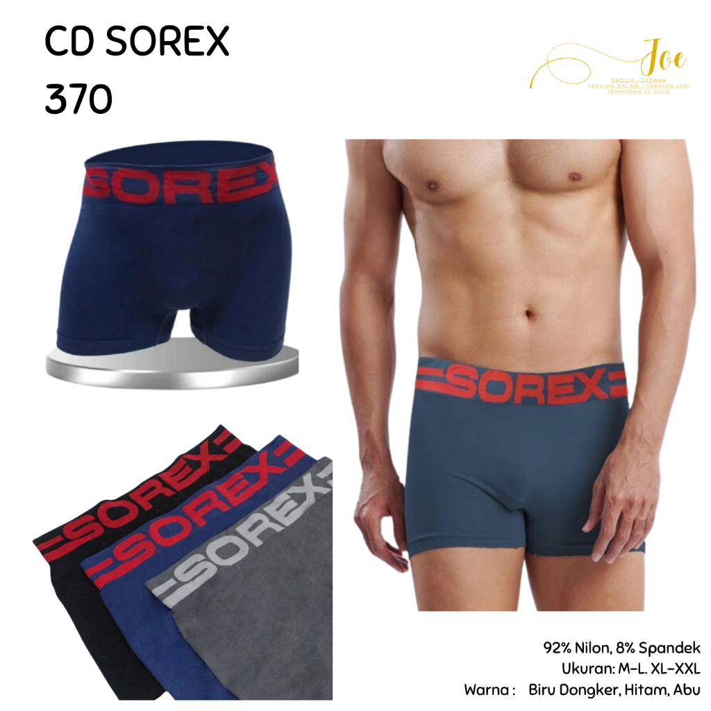 ISI 2 / CD Pria SOREX 370 / Boxer Cowok CD Cowok SOREX / BOXER SOREX 370 Premium Murah