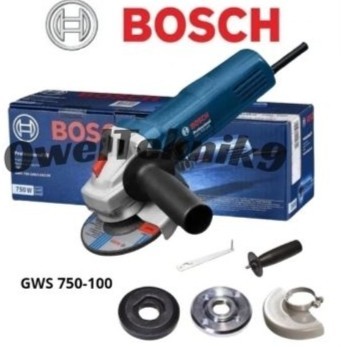 Mesin Gerinda Tangan 4" BOSCH GWS 750-100/BOSCH Mesin Grinda 4" GWS 750-100 ASLI ORIGINAL