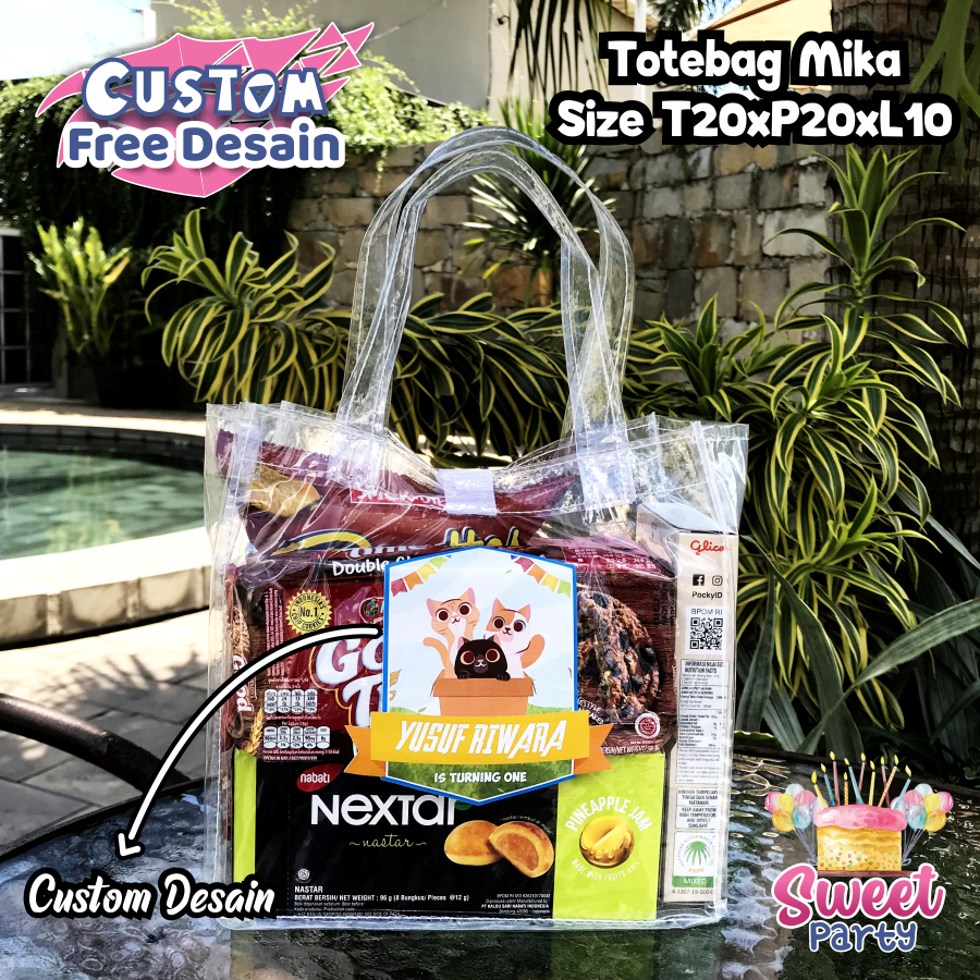 

CUSTOM Tas Mika Hampers bingkisan Pesta Anak banyak pilihan desain dan ukuran murah