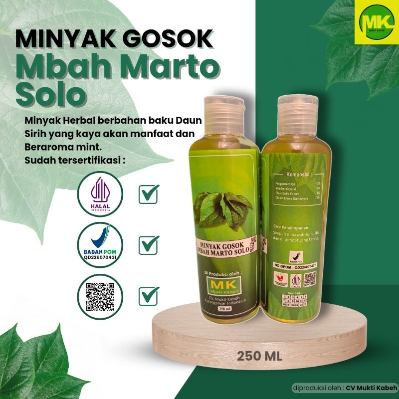 Minyak Mbah Marto Solo 250 ML
