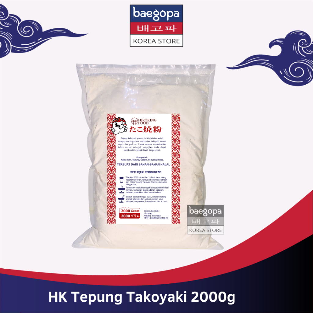 

HIROKING FOOD Tepung Takoyaki Premix 2000 g Halal...