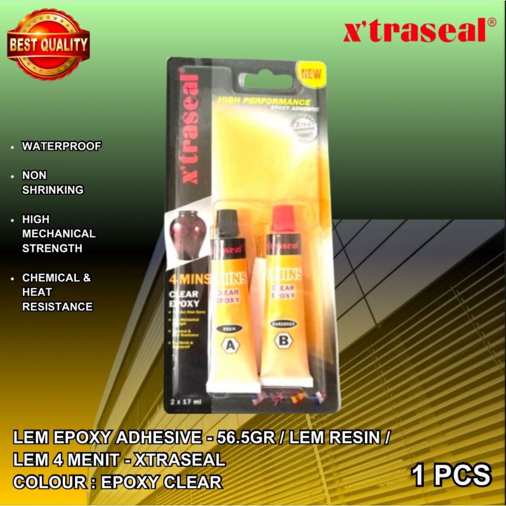 

Lem Epoxy/Lem Resin/Lem 4menit warna Grey/Clear setara Dextone Epoxy