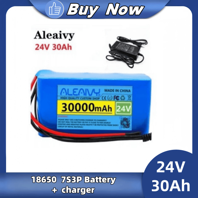 18650 Baterai Lithium Ion 29.4V Sepeda Listrik 24V 30Ah Baterai Lithium Ion 7S3P/2A Charger Baterai 