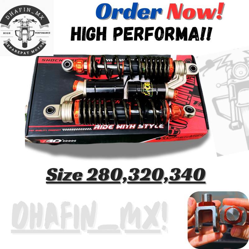 SKOK BELAKANG TABUNG COPY KTC TAD 280,320,340 TITAN GREY