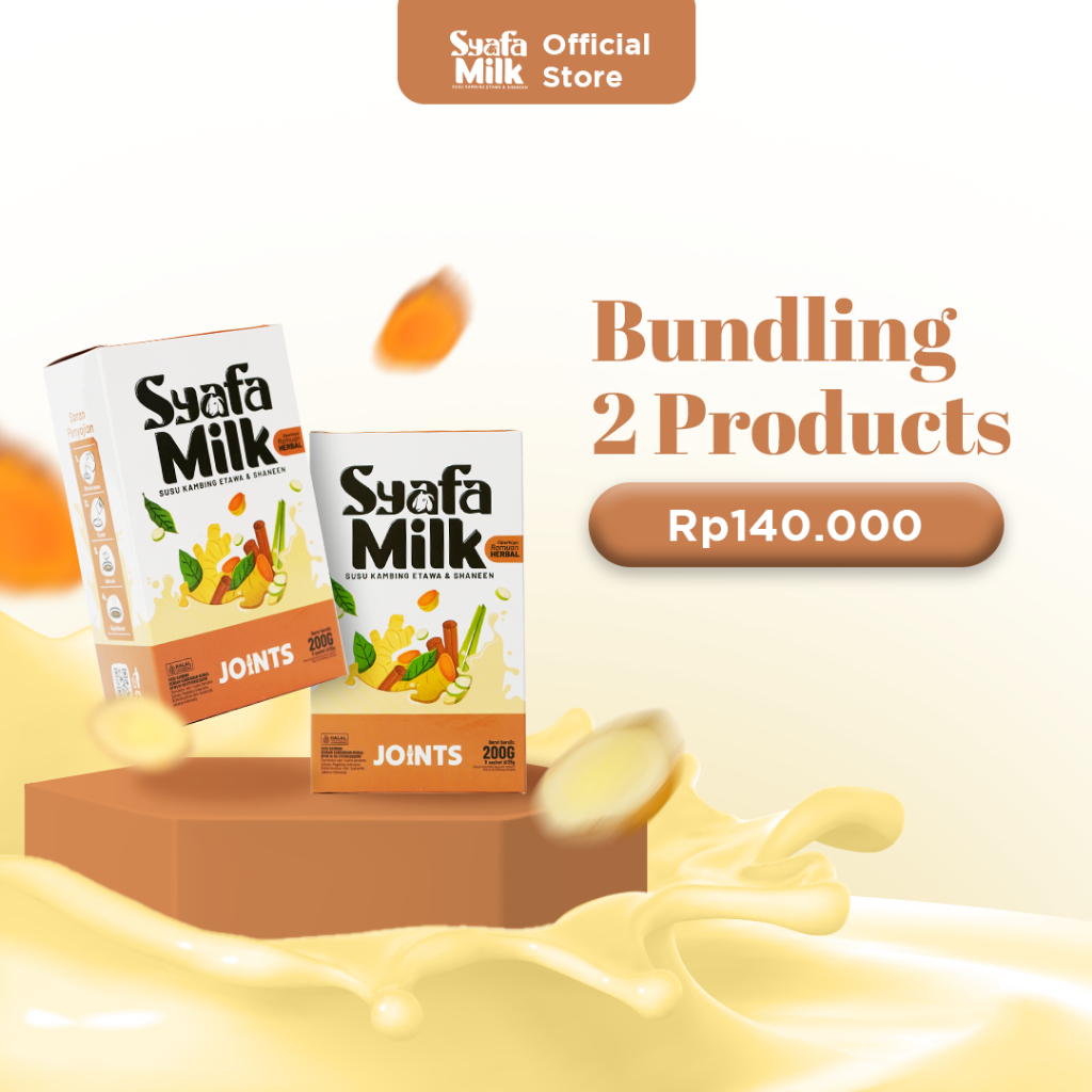 

SyafaMilk, Susu Kambing Etawa & Shaneen untuk Kesehatan Sendi & Tulang (2 Box / 16 Sachet)