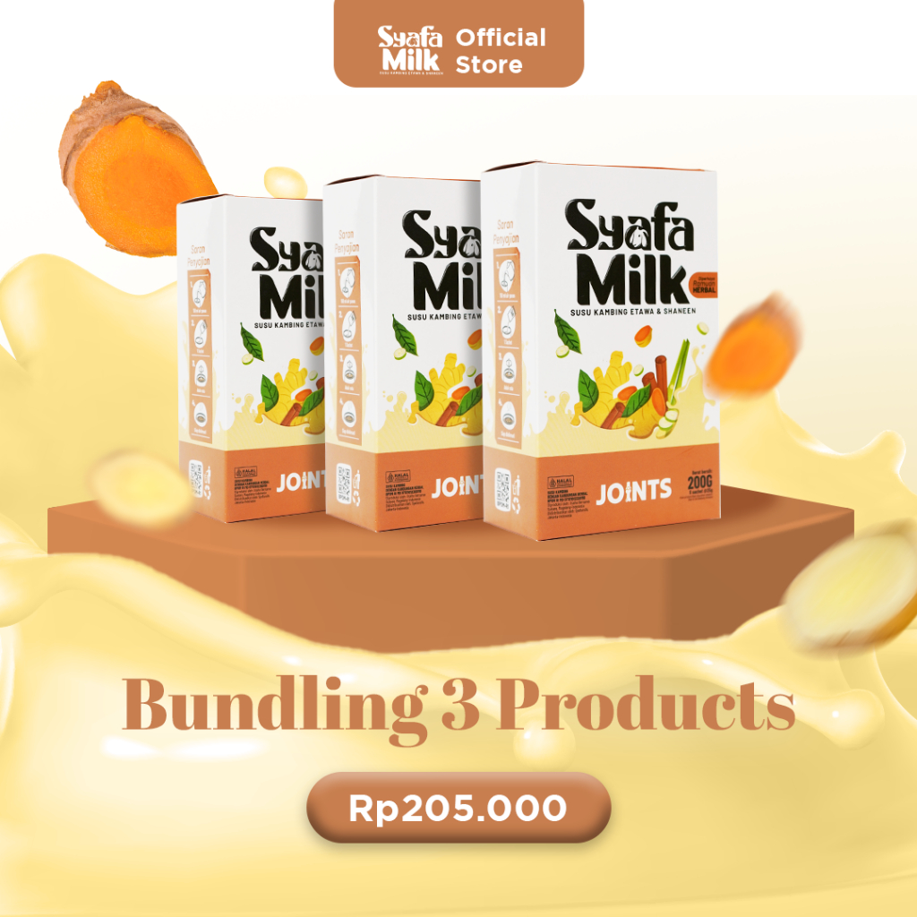 

SyafaMilk, Susu Kambing Etawa & Shaneen untuk Kesehatan Sendi & Tulang (3 Box / 24 Sachet)