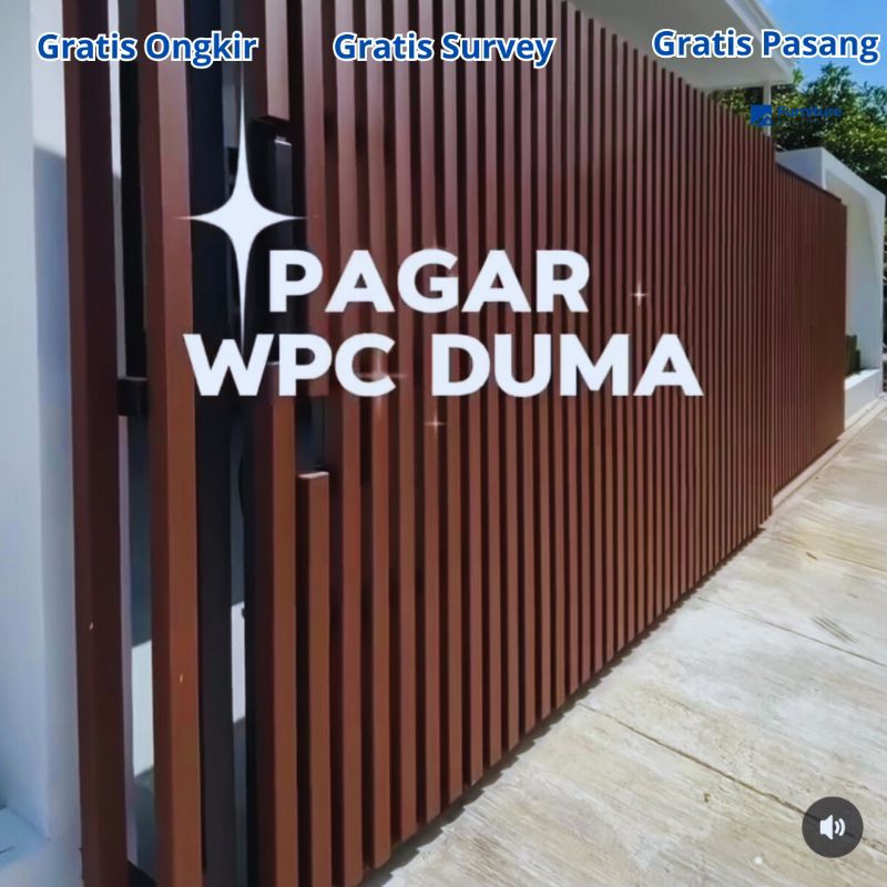 Pagar wpc outdoor / Pagar wpc motif kayu / Pagar wpc kayu